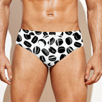 Hockey Puck Pattern Print Men's Swim Briefs