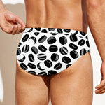 Hockey Puck Pattern Print Men's Swim Briefs