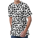 Hockey Puck Pattern Print Men's Velvet T-Shirt