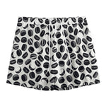 Hockey Puck Pattern Print Mesh Shorts