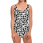 Hockey Puck Pattern Print One Piece Swimsuit