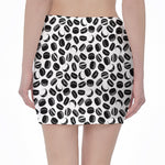 Hockey Puck Pattern Print Pencil Mini Skirt