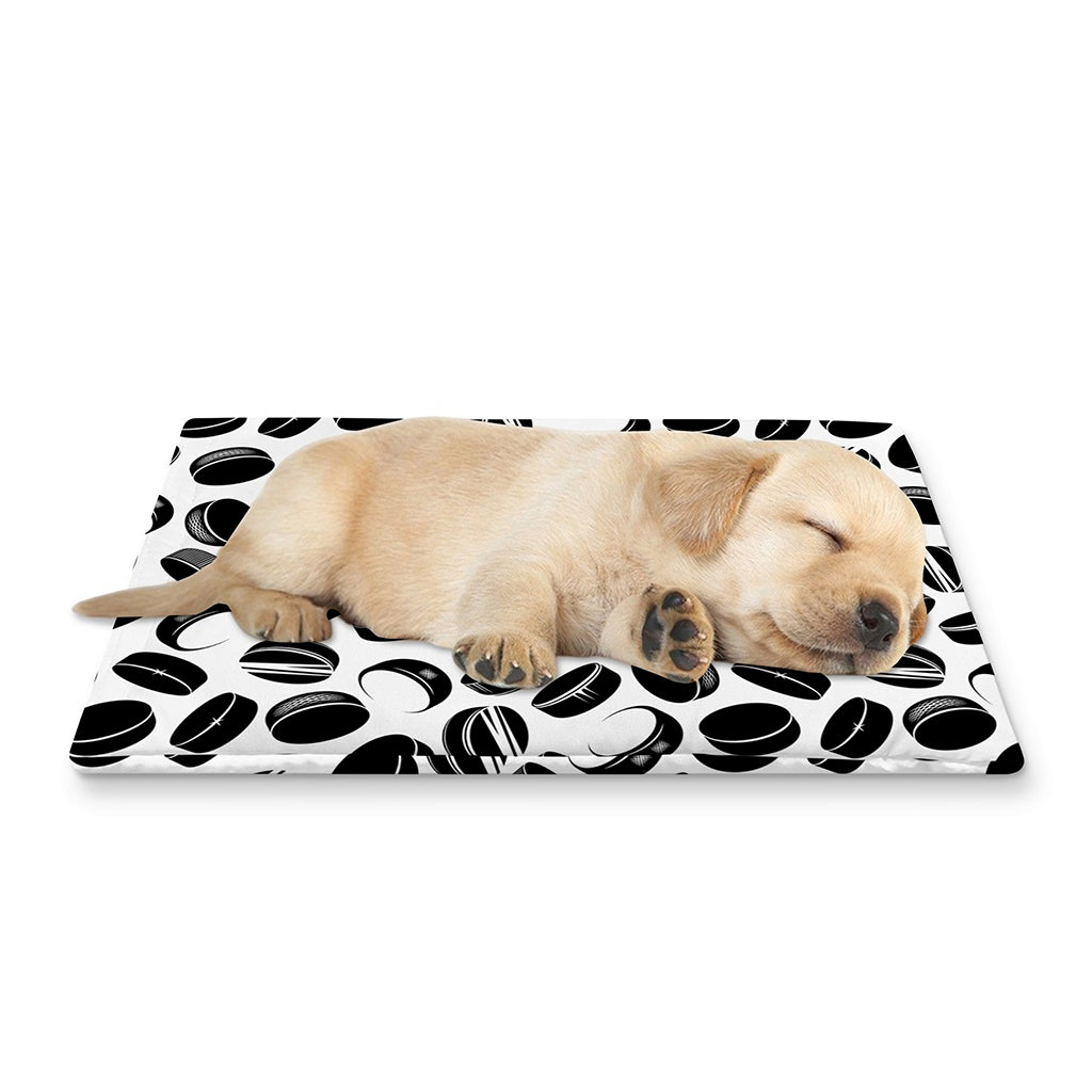 Hockey Puck Pattern Print Pet Cooling Mat Cover