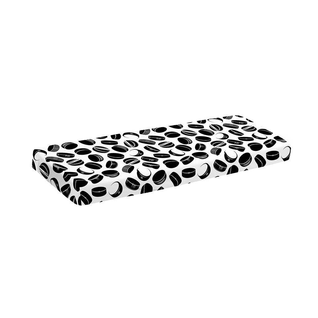 Hockey Puck Pattern Print Piano Keyboard Cover