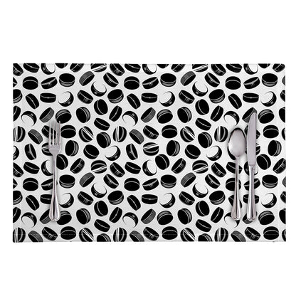 Hockey Puck Pattern Print Placemat