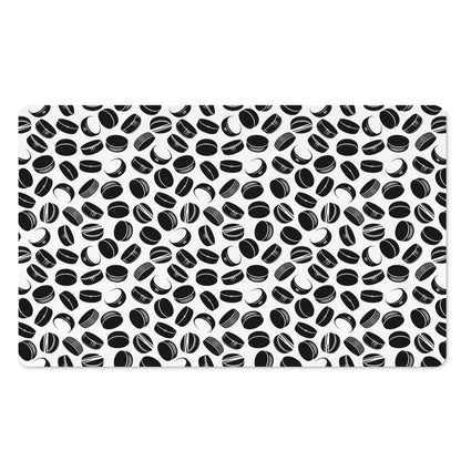 Hockey Puck Pattern Print Polyester Doormat