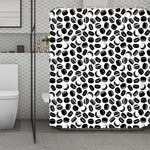 Hockey Puck Pattern Print Polyester Shower Curtain