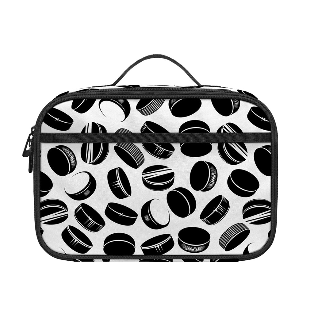Hockey Puck Pattern Print Portable Lunch Bag