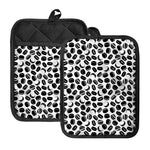 Hockey Puck Pattern Print Pot Holders With Pocket