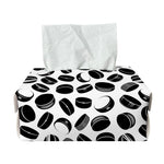 Hockey Puck Pattern Print Rectangle Tissue Box Cover