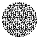 Hockey Puck Pattern Print Round Blanket