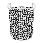 Hockey Puck Pattern Print Round Laundry Basket
