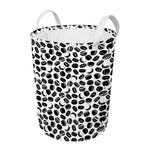 Hockey Puck Pattern Print Round Laundry Basket
