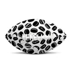 Hockey Puck Pattern Print Rugby Ball