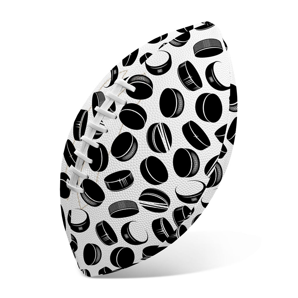Hockey Puck Pattern Print Rugby Ball