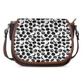 Hockey Puck Pattern Print Saddle Bag