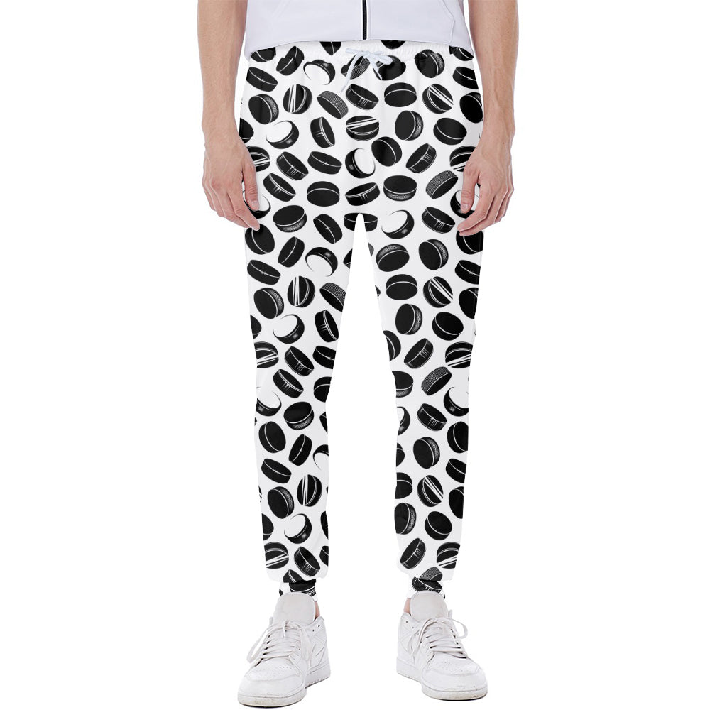 Hockey Puck Pattern Print Scuba Joggers