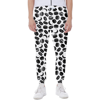 Hockey Puck Pattern Print Scuba Joggers