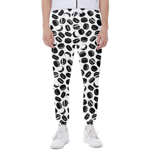 Hockey Puck Pattern Print Scuba Joggers