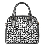 Hockey Puck Pattern Print Shoulder Handbag