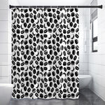 Hockey Puck Pattern Print Shower Curtain