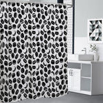 Hockey Puck Pattern Print Shower Curtain