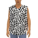 Hockey Puck Pattern Print Sleeveless Baseball Jersey