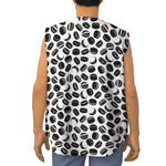 Hockey Puck Pattern Print Sleeveless Baseball Jersey