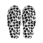 Hockey Puck Pattern Print Slippers