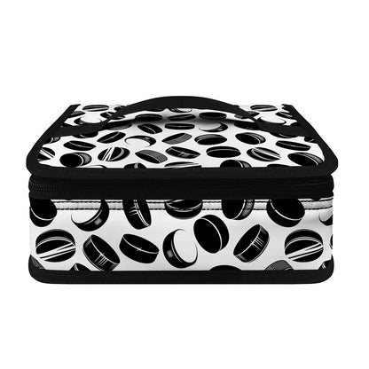 Hockey Puck Pattern Print Small Lunch Bag