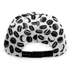 Hockey Puck Pattern Print Snapback Cap