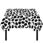 Hockey Puck Pattern Print Tablecloth