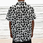 Hockey Puck Pattern Print Textured Short Sleeve Shirt