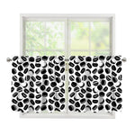 Hockey Puck Pattern Print Tier Curtains