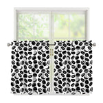 Hockey Puck Pattern Print Tier Curtains