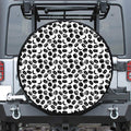 Hockey Puck Pattern Print Tire Cover
