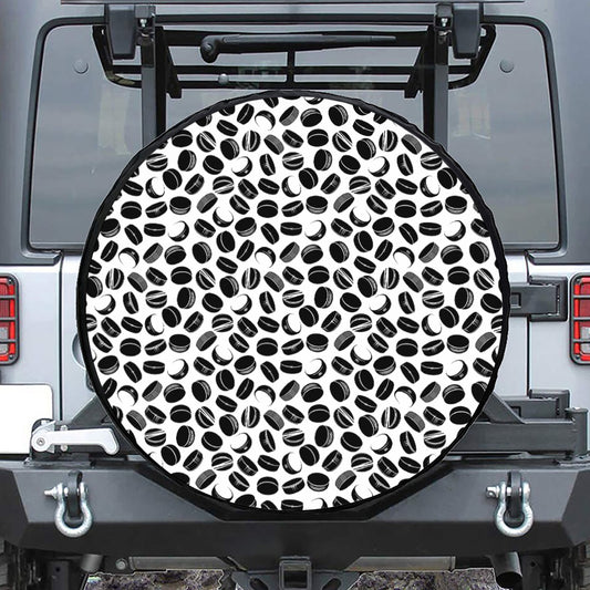 Hockey Puck Pattern Print Tire Cover