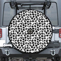 Hockey Puck Pattern Print Tire Cover With Camera Hole