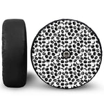 Hockey Puck Pattern Print Tire Cover With Camera Hole
