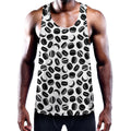 Hockey Puck Pattern Print Men's Workout Tank Top