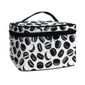 Hockey Puck Pattern Print Travel Makeup Bag