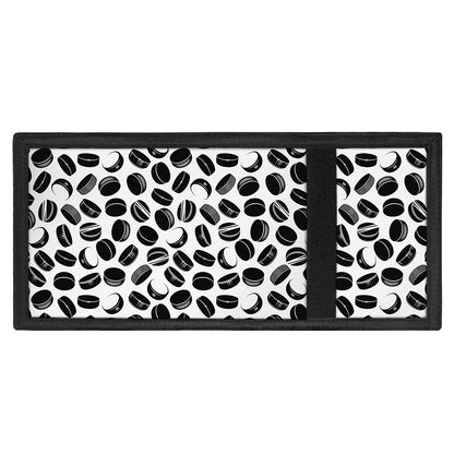 Hockey Puck Pattern Print Trifold Wallet