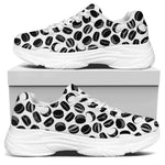 Hockey Puck Pattern Print White Chunky Shoes