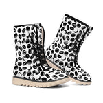 Hockey Puck Pattern Print Winter Boots