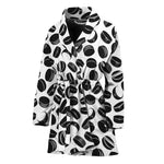 Hockey Puck Pattern Print Women's Bathrobe