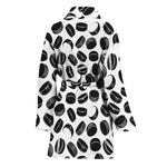 Hockey Puck Pattern Print Women's Bathrobe