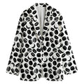 Hockey Puck Pattern Print Women's Blazer