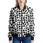 Hockey Puck Pattern Print Women's Bomber Jacket