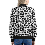 Hockey Puck Pattern Print Women's Bomber Jacket