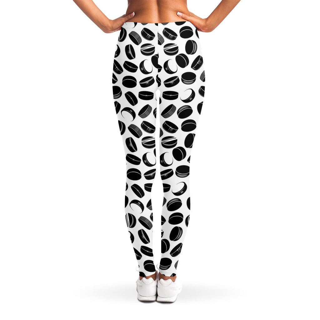 Hockey Puck Pattern Print Women's Leggings